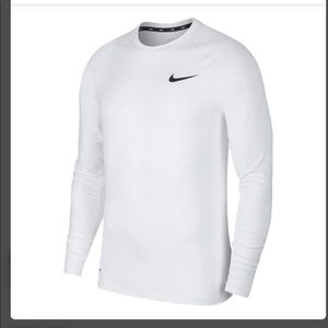 Men’s Nike White Pro Long Sleeve